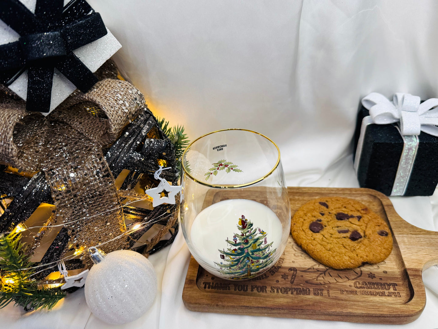 Santa Milk & Cookies Tray🥛🍪🎄