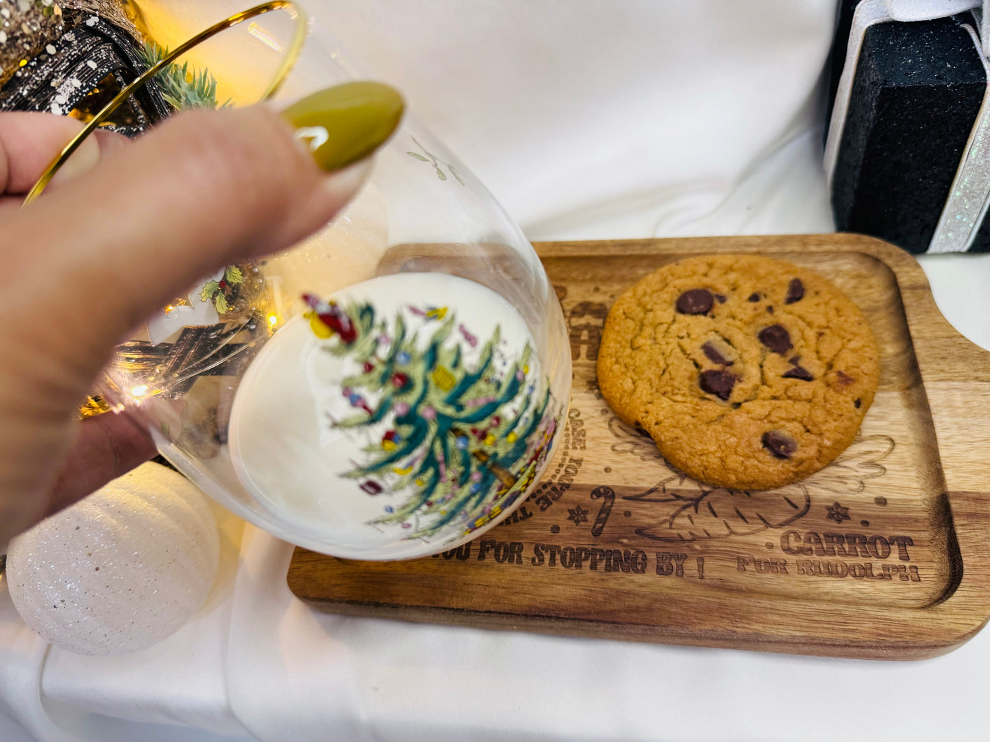 Santa Milk & Cookies Tray🥛🍪🎄